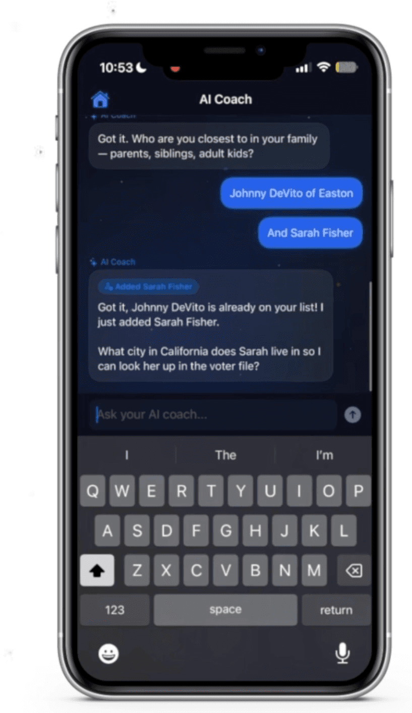 AI Coach on iPhone